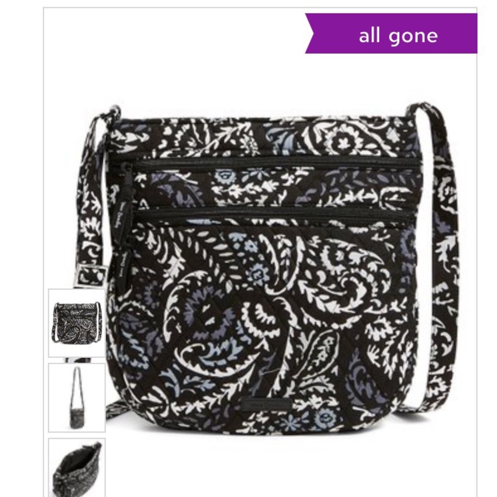 Vera Bradley paisley noir crossbody bag